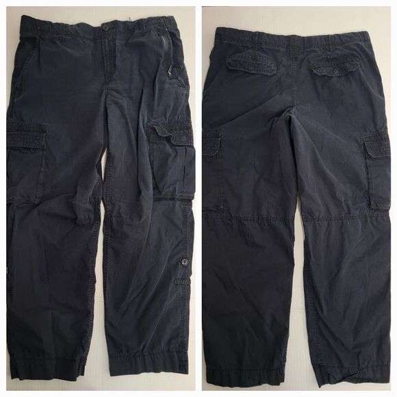 Norma Kamali Cargo Pants Womens 12 Adjustable Leg Straight Drawstring Y2K 90'S - Picture 1 of 12